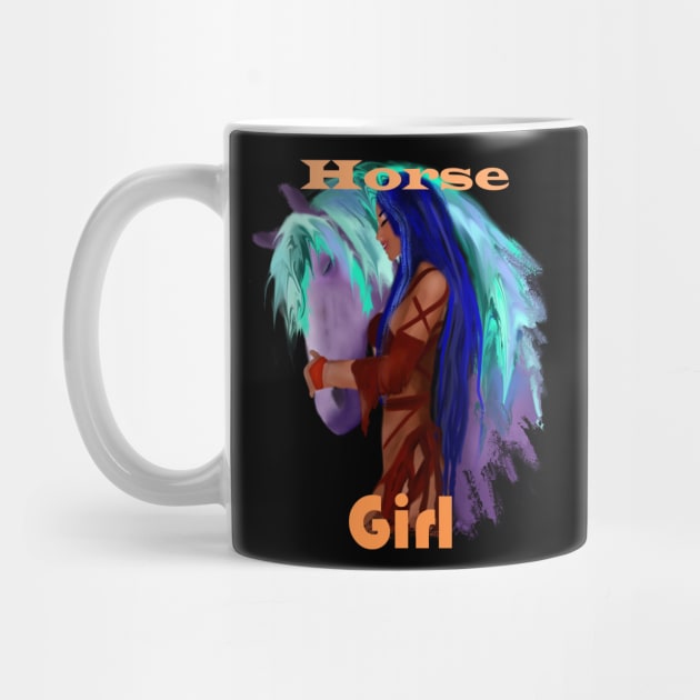 Cute Colorful Rainbow Tribal Native American Horse Girl Quote by starchildsdesigns